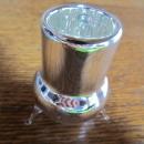 MERCURY GLASS Footed Tooth Pick - Glass