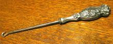 Sterling Silver Button Hook - Silver