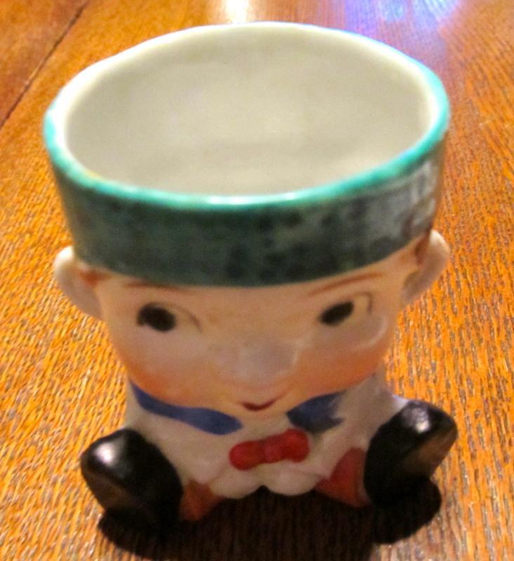 EGG CUP Dutch Boy Figural - Porcelain/Fine China