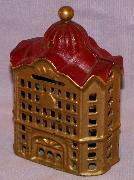 Domed BANK BUILDING Cast Iron Bank - Toys