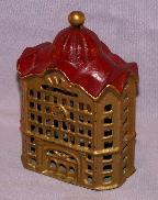 Domed BANK BUILDING Cast Iron Bank - Toys