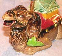 Porcelain CAMEL TEAPOT w/ 4 Cups Set