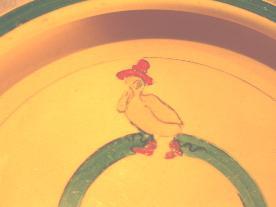 ROSEVILLE Juvenile Ware DUCK Roll Plate - Porcelain