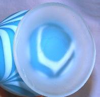 BLUE SWIRL Art Glass Vase