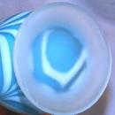 BLUE SWIRL Art Glass Vase