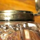 Wilcox Rococo Sterling Lid Crystal Inkwell - Glass