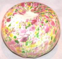 Art Glass Multicolored Flower Rose Bowl