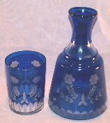Cobalt Glass Bedroom Glass Set