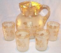 Lemonade Pitcher w/ 4 Glasses - Glass