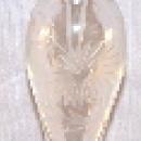HEISEY Crystal Flower Etched Cologne Bottle - Glass
