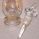 HEISEY Crystal Flower Etched Cologne Bottle - Glass