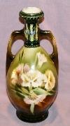 Austrian Majolica 2 Handled Vase - Porcelain