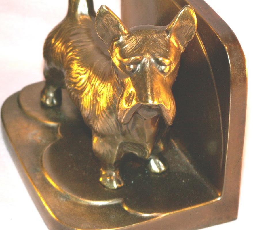 Frankart SCOTTY DOGS Grey Metal Bookends - Metalware