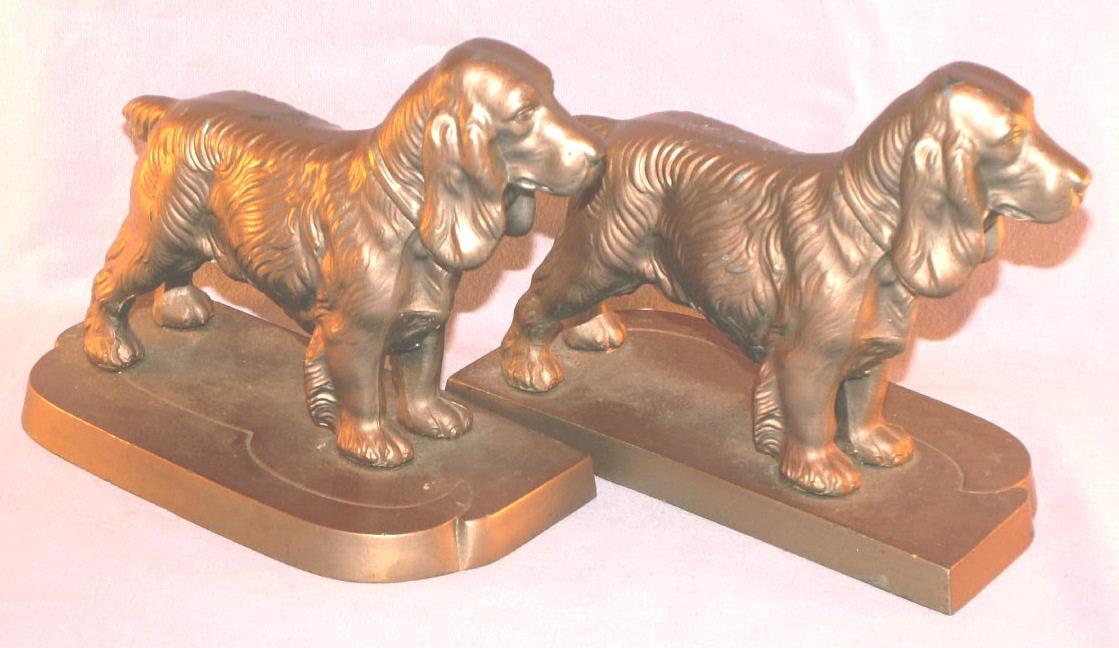 Frankart COCKER SPANIEL Grey Metal Bookends - Metalware