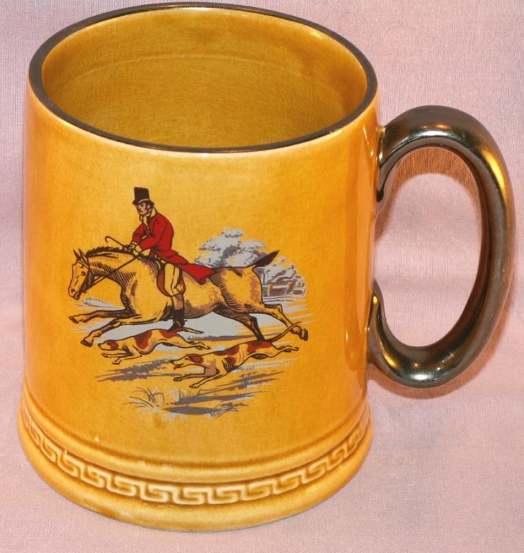 Large HUNTING SCENE Porcelain English Mug