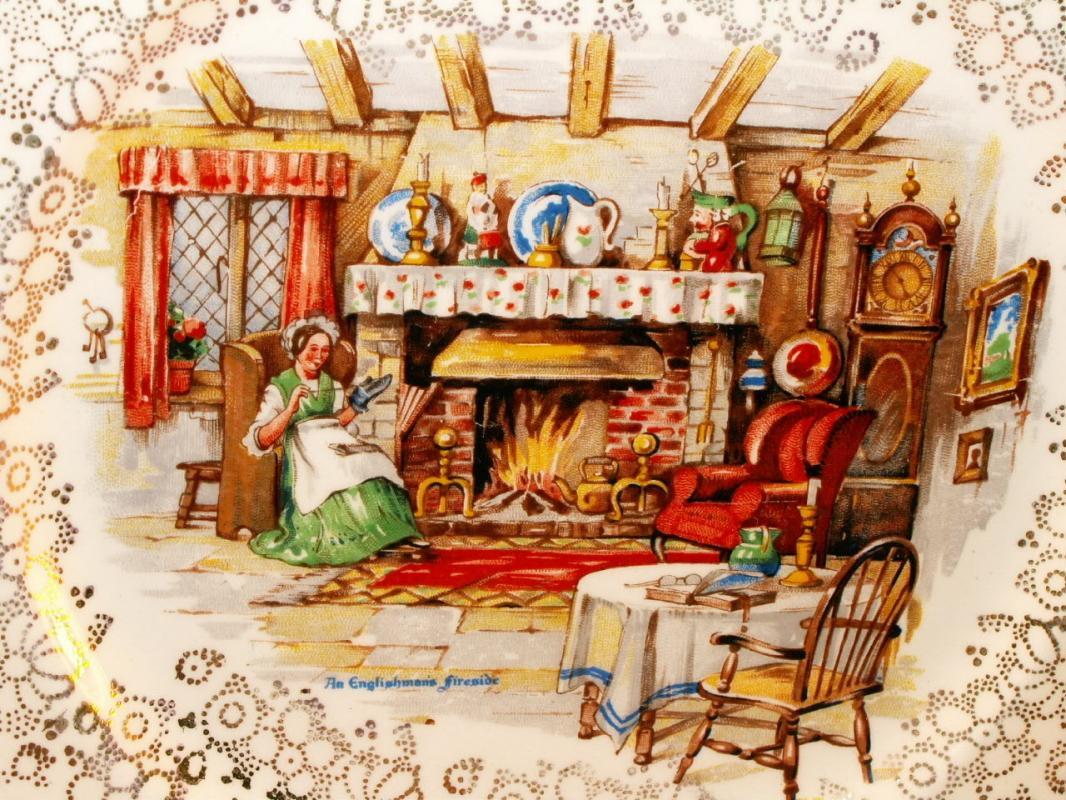 Decorative ENGLISHMAN'S FIRESIDE Porcelain Plate