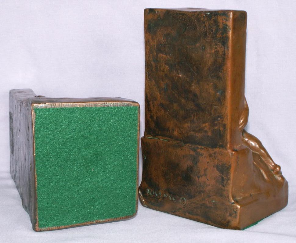 Bronze Clad THE BUILDER bOOKENDS - Metalware