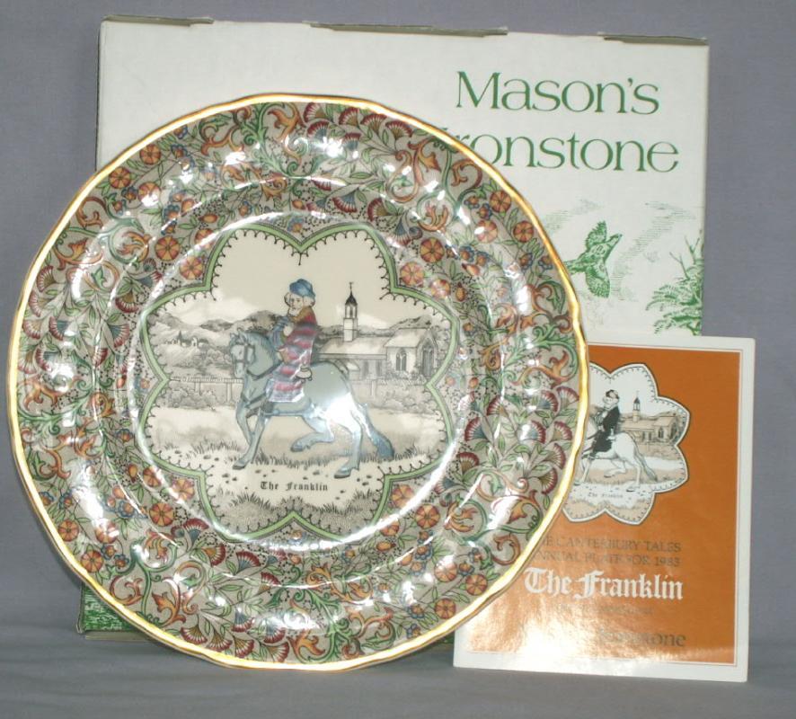 Chaucer's Canterbury Tales Porcelain Plate - THE FRANKLIN