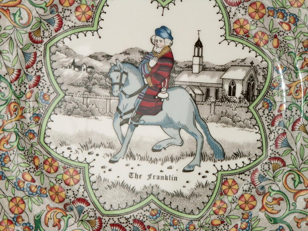 Chaucer's Canterbury Tales Porcelain Plate - THE FRANKLIN