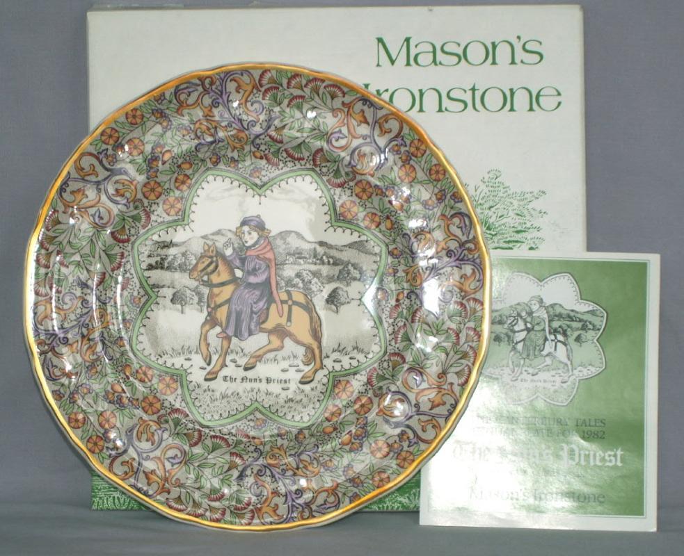 Chaucer's Canterbury Tales Porcelain Plate - THE NUN'S PRIEST