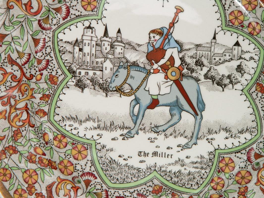 Chaucer's Canterbury Tales Porcelain Plate - THE MILLER
