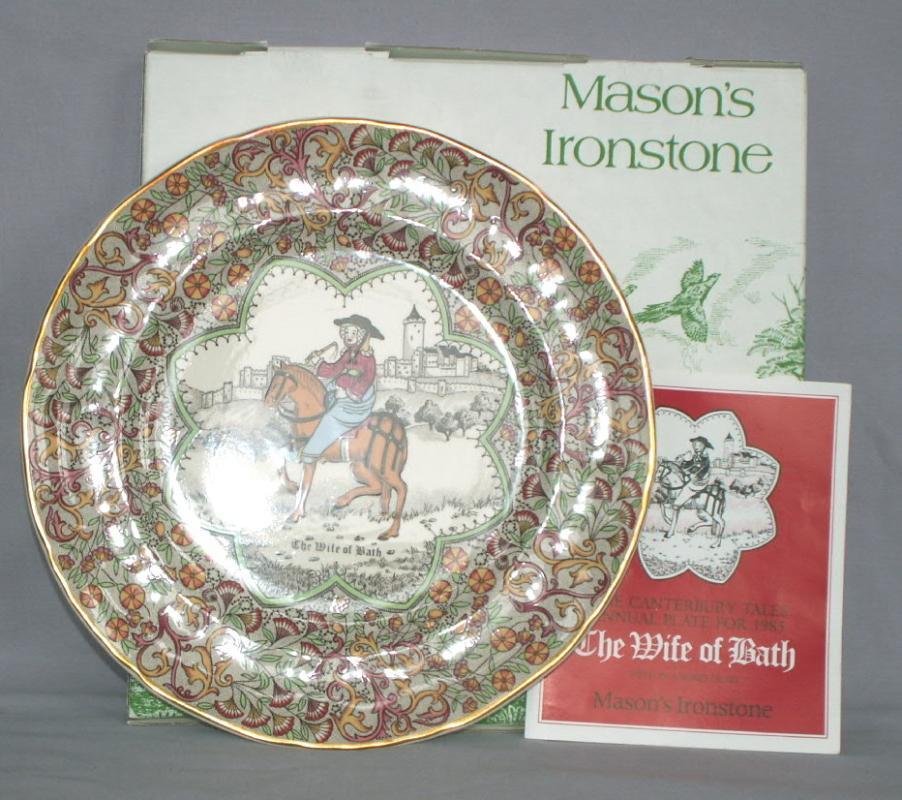 Chaucer's Canterbury Tales Porcelain Plate - THE WIFE OF BATH