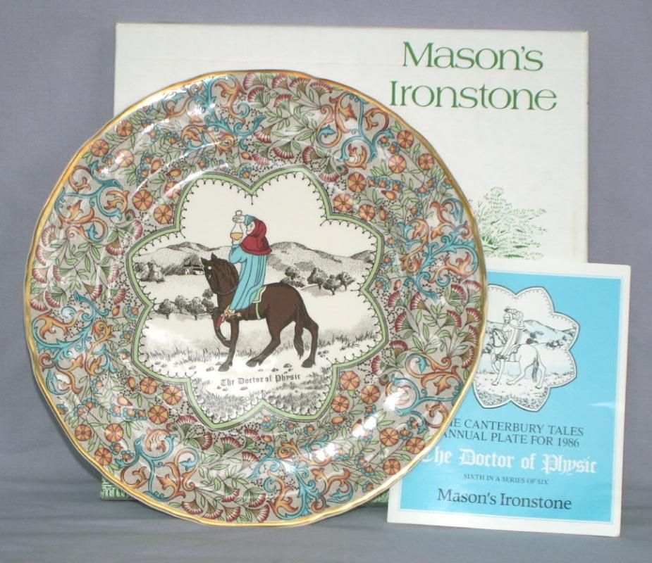 Chaucer's Canterbury Tales Porcelain Plate - THE DOCTOR OF PHYSIC