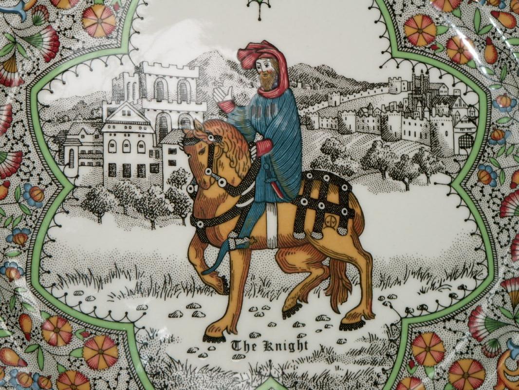 Chaucer's Canterbury Tales Porcelain Plate - THE KNIGHT