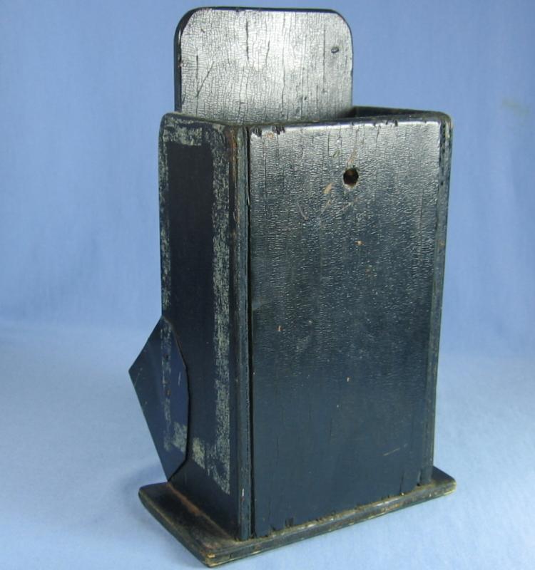 Folk Art MATCH HOLDER - Hand Painted Antique Woodenware
