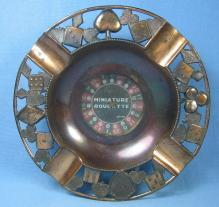 Miniature ROULETTE Game Souvenir Ashtray - Vintage Tobacciana