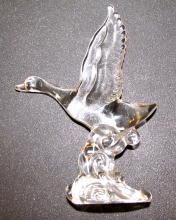 Heisey Mallard Marked WINGS Half - Glass