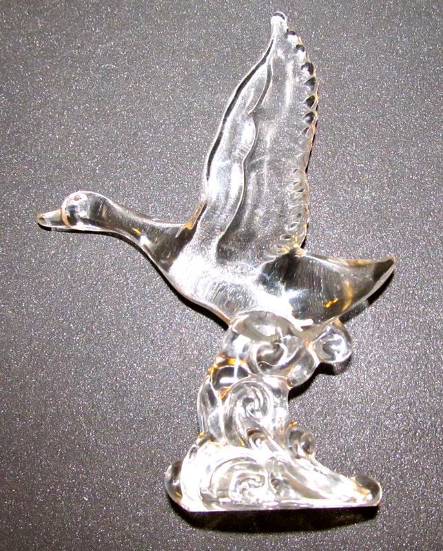 Heisey Mallard Marked WINGS Half - Glass