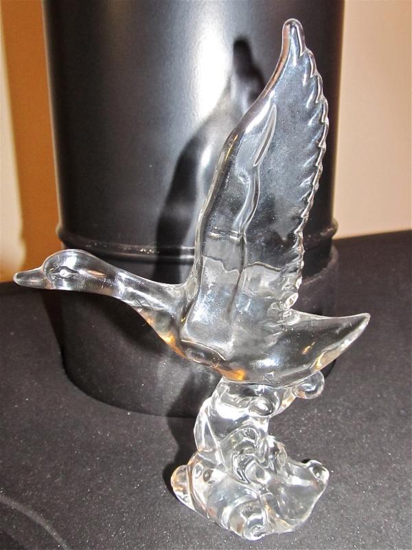 Heisey Mallard Marked WINGS Half - Glass
