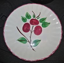 Blue Ridge Cherry Bounce Colonial Plate - Fine Porcelain Pottery