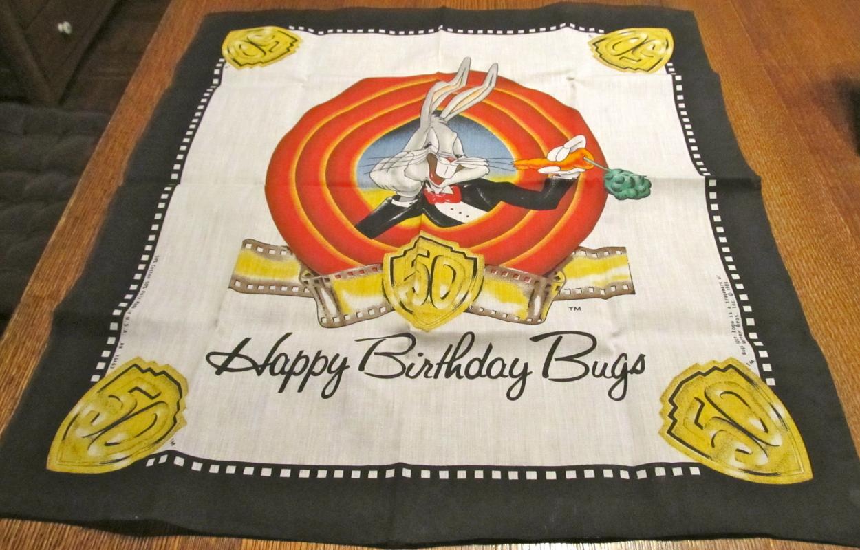 Bugs Happy Birthday 1989 Scarf - textiles