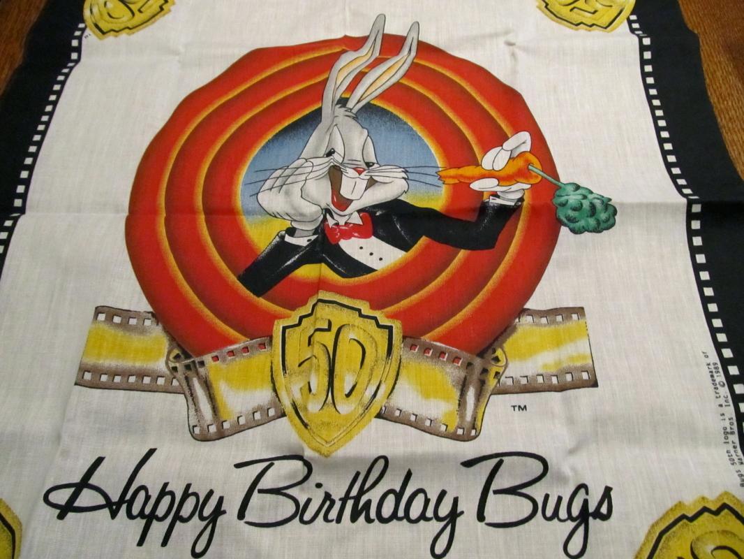 Bugs Happy Birthday 1989 Scarf - textiles