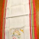 Dutch Embroidery Days of the Week Towels - Textiles