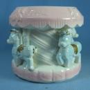 Vintage Nursery BABY PLANTER - Pottery Carrousel Horse - vintage pottery