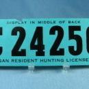 1960 Michigan Resident HUNTING License - Sporting