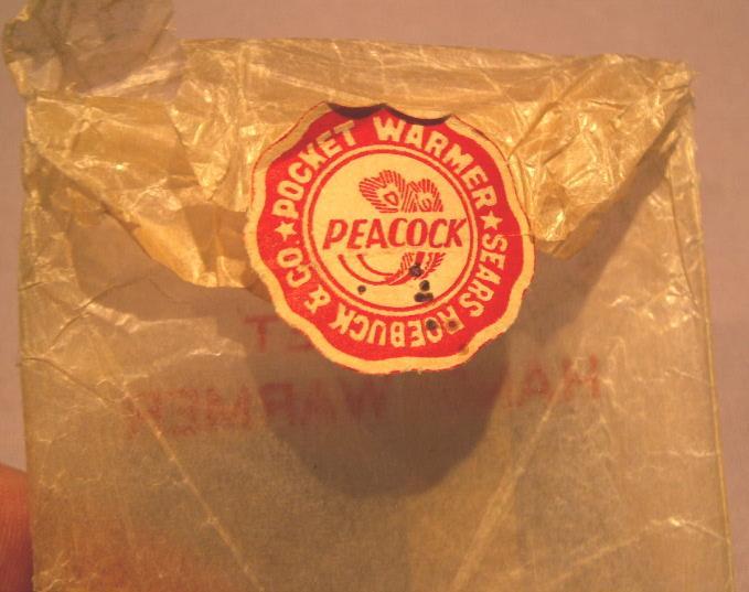 SEARS Occupied Japan Pocket Hand Warmer in Original Pouch - Metalware