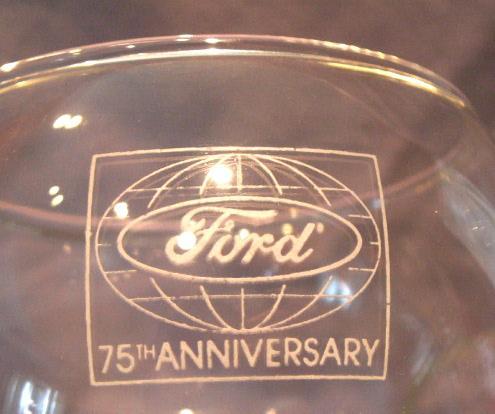 3 FORD 75th Anniversary Champagne Glasses - Advertising