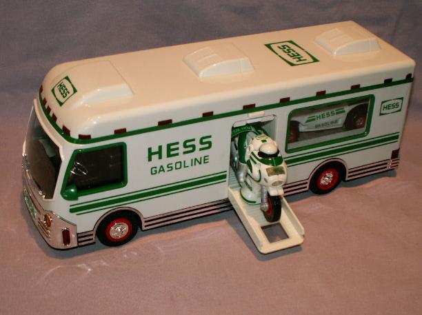 HESS 1998 Recreation Van with Dune Buggy and Motorcycle in Original Box - Toys