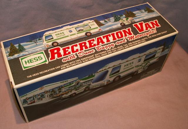 HESS 1998 Recreation Van with Dune Buggy and Motorcycle in Original Box - Toys