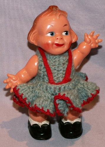 German Celluloid Little Girl Ramp Walker - Toys