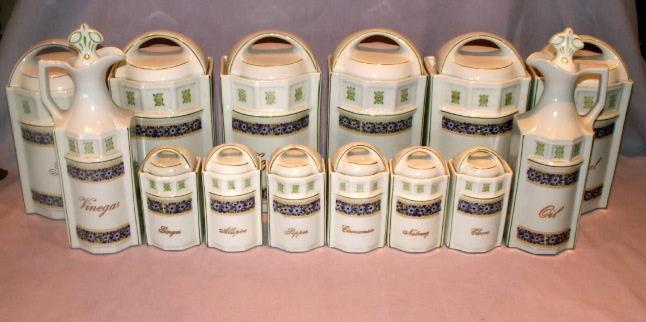 German 28 Piece Porcelain KITCHEN SPICE SET