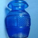 Vintage PAIRPOINT Peacock Blue Glass Vase