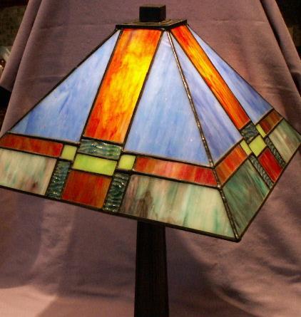 Stained Glass Art Deco Table Lamp - Fine Art & Lamps