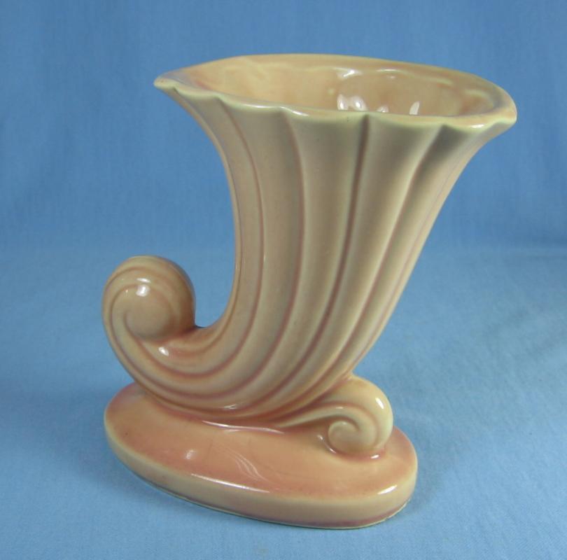 Cornucopia Vase - Vintage McCoy USA Pottery