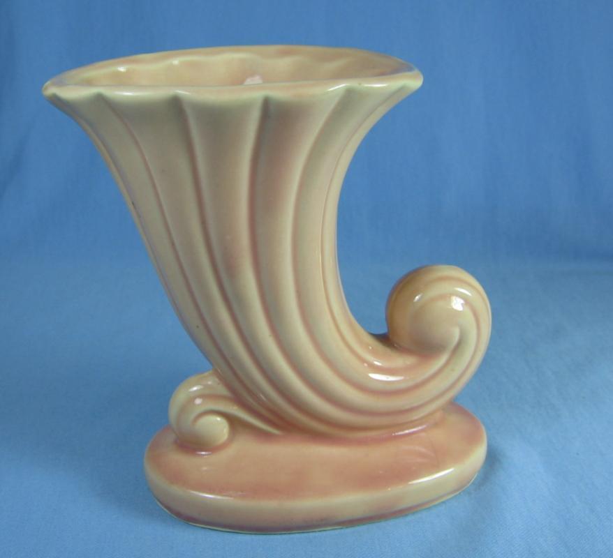 Cornucopia Vase - Vintage McCoy USA Pottery