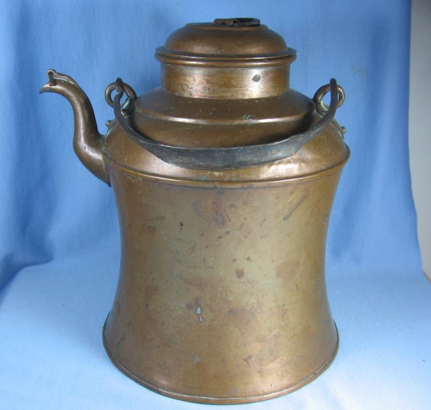 Lumberjack Copper TEAPOT or COFFEE KETTLE - Antique metalware